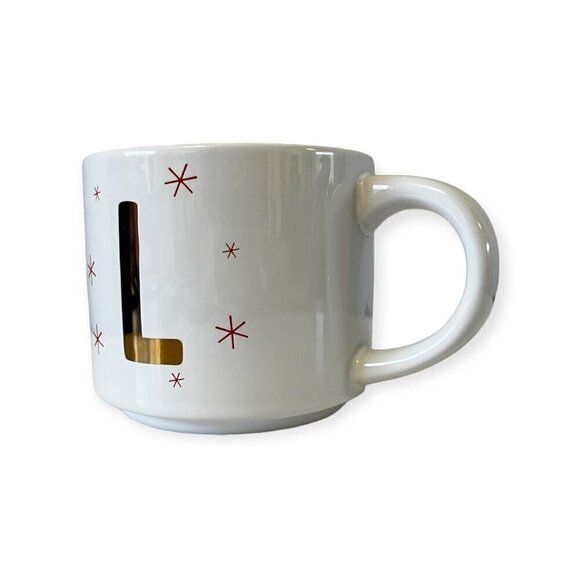Threshold Target Holiday Mug Monogram With The Letter "L" Coffee Mug 14 Oz. - Picture 3 of 8